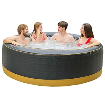 MSPA Whirlpool Exotic – Aufblasbarer Whirlpool für 6 Personen, 204x204x70cm, 138 Massagedüsen, Premium-PVC, PTC-Heizung bis 42 °C, Ozondesinfektion, digitales Bedienpanel