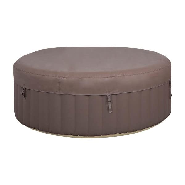 **EASE.ZONE Aufblasbarer Spa 800L | Beheizt, 180×180×65 cm, Schwarz**