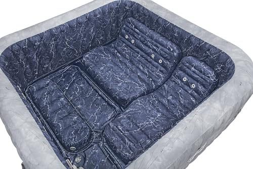 **Bestway Lay-Z-SPA San Francisco HydroJet Pro Whirlpool 7 Personen 230×230×71 cm | App-Steuerung, Marmor-Optik Samtgrau**