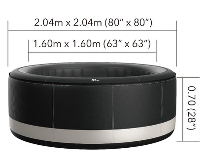**MSPA Camaro Whirlpool 6 Personen 204×204×70 cm | 138 Düsen, PTC-Heizung, Ozon, aufblasbar, digitale Steuerung**