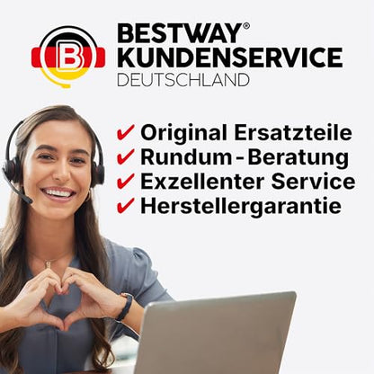 **Bestway Lay-Z-SPA Rome AirJet Whirlpool 7 Personen 201×201×71 cm | 180 Düsen, App-Steuerung, Thermo-Abdeckung, Sandmarmor-Optik**
