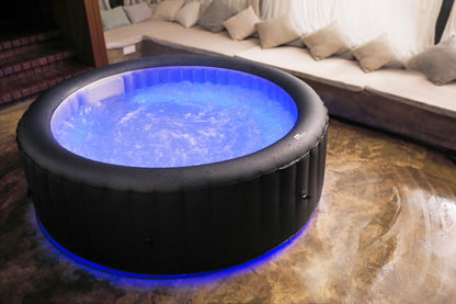 **MSpa Aurora Whirlpool 6 Personen 204×204×70 cm | 138 Düsen, LED, UVC+ Desinfektion, aufblasbar, Rhino Tech**