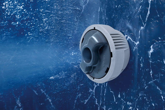 Bestway Lay-Z-SPA Whirlpool Toronto AirJet, Ø190x70cm, 7 Personen, Energiesparend, Heizung, Frostwächter, 180 AirJet-Düsen, App-Steuerung, UltraFit-Pumpeneinheit, Abdeckung, Holz-Optik, Palisander