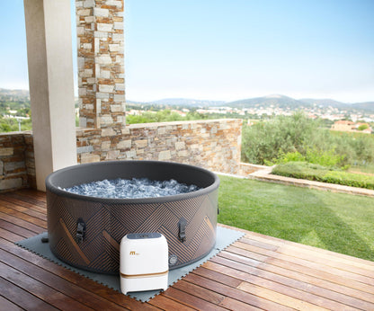 **MSpa Mono Eco Whirlpool 8 Personen 192×192×65 cm | 144 Düsen, PTC-Heizung, UVC+ Desinfektion, Anti-Frost, App-Steuerung**