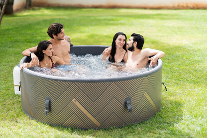 **MSpa Mono Eco Whirlpool 8 Personen 192×192×65 cm | 144 Düsen, PTC-Heizung, UVC+ Desinfektion, Anti-Frost, App-Steuerung**