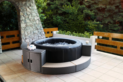 **MSPA Camaro Whirlpool 6 Personen 204×204×70 cm | 138 Düsen, PTC-Heizung, Ozon, aufblasbar, digitale Steuerung**