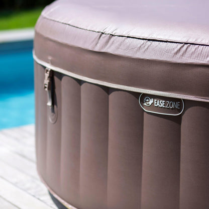 **EASE.ZONE Aufblasbarer Spa 800L | Beheizt, 180×180×65 cm, Schwarz**
